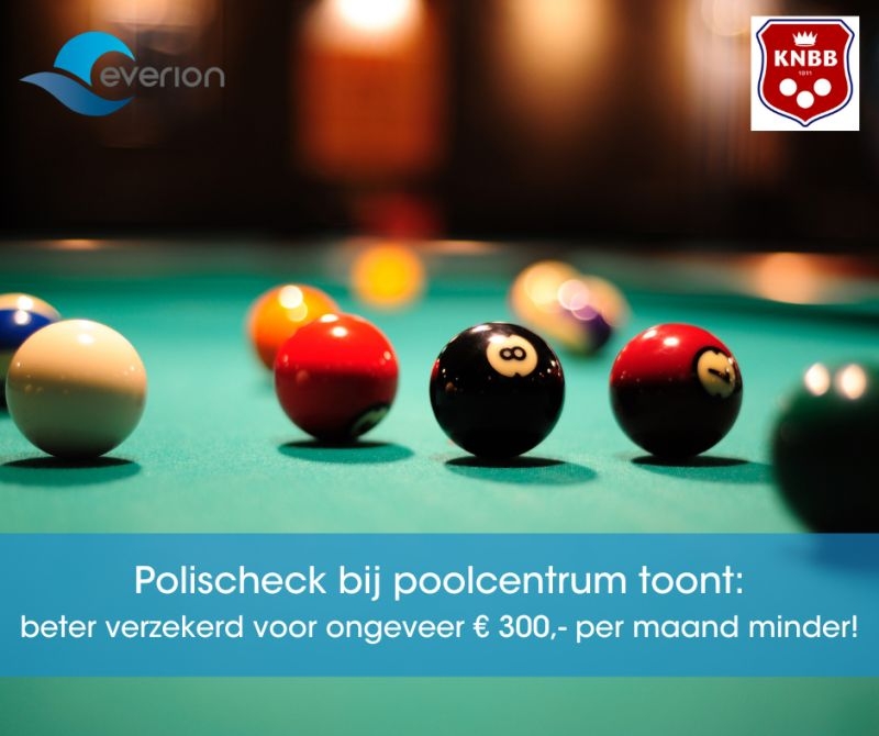 Beter & voordeliger verzekerd als biljart, pool of snookerlokaliteit